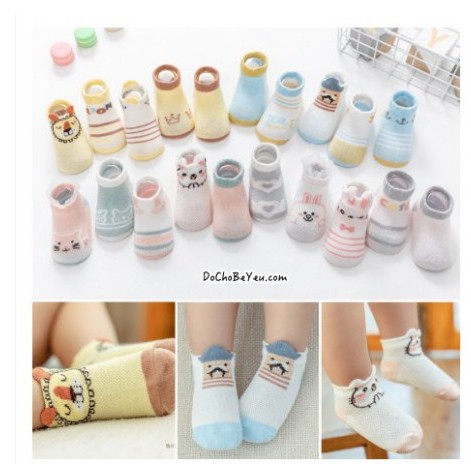 [Bán lẻ] 2 đôi tất lưới cổ ngắn kids sock cho bé trai bé gái từ 0-2.5 tuổi