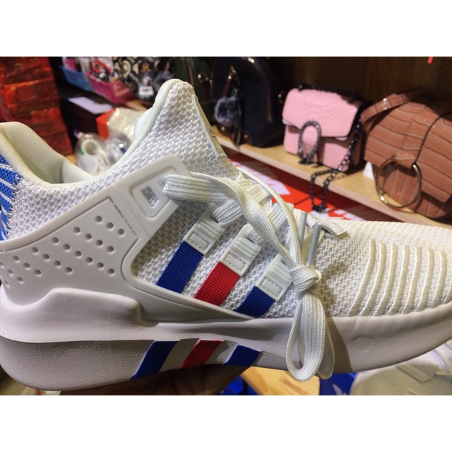(Xả kho) Giày EQT 2018 Cập Bến Siêu Hot (Trắng sọc xanh đỏ & Trắng sọc cam) | BigBuy360 - bigbuy360.vn