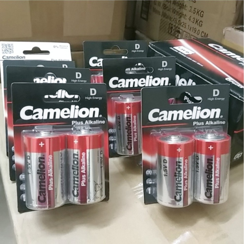 [CHÍNH HÃNG] PIN ĐẠI PLUS ALKALINE LR20 (1.5V) CAMELION PIN D (2 viên/ vỉ)