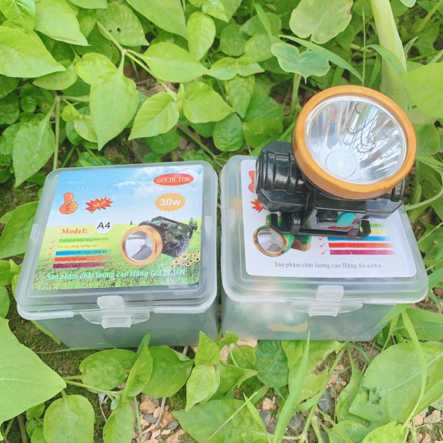 ĐÈN PIN SIÊU SÁNG ĐỘI ĐẦU A4_ 30W - chiếu sáng siêu xa- có sạc và dây đeo
