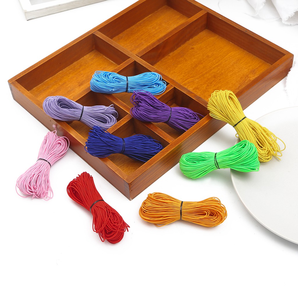 BEADIA Dây Co Giãn 1mm 10 Màu Dài 25m Dùng Để Làm Vòng Tay Handmade