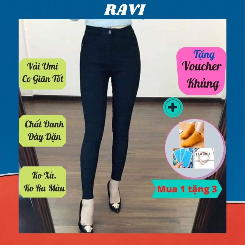 Quần Tregging Nữ Cạp Cao💖FREESHIP💖Quần Legging RAVI Cao Cấp Chất  Vải Dày Dặn Siêu Co Giãn Mặc Tôn Dáng Hàng VNXK