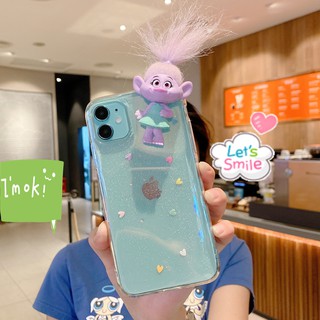 Case Vỏ┇❡Troll doll for Apple 11promax mobile phone shell iphone xr 6 7 8plus stereo SE2 soft