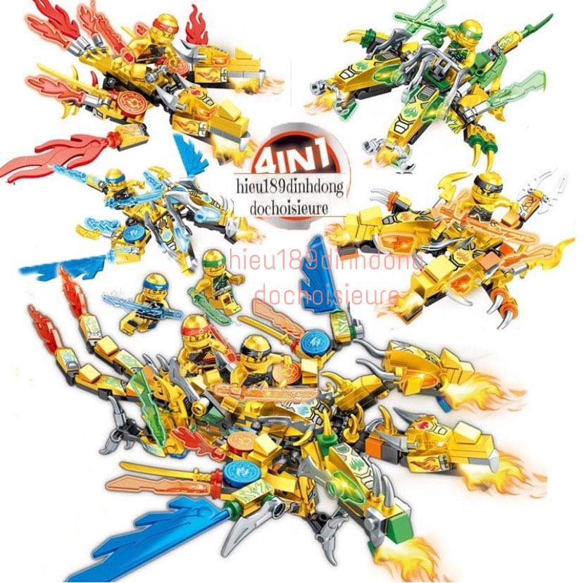 Lắp ráp xếp hình Ninjago 68088 : rồng 3 đầu của các ninja