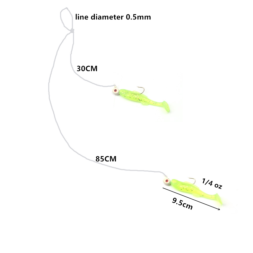 Mồi câu cá mềm lấp lánh 1/4oz