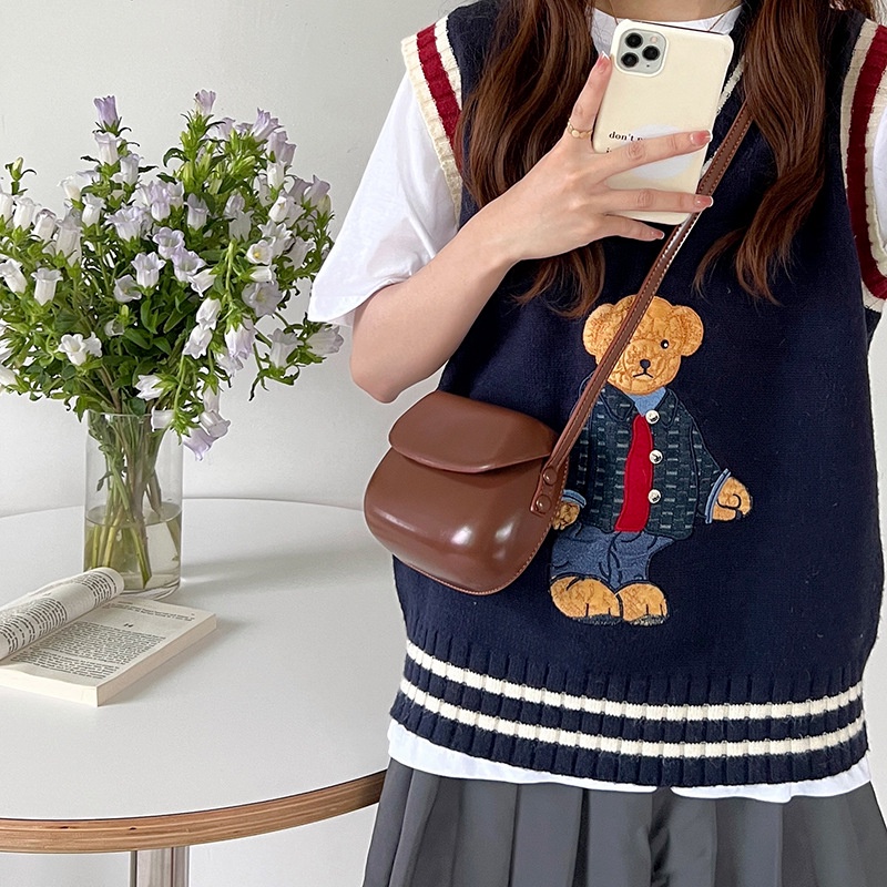 Túi đeo chéo nữ mini Tuinhacam túi xách nhỏ tròn đeo chéo nữ mini đẹp đựng điện thoại đi chơi da form cứng cáp Hàn Quốc