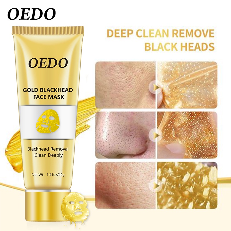 Mặt nạ vàng OEDO Loại Bỏ Mụn Đầu Đen Làm Sạch Sâu Kiểm Soát Dầu Dưỡng Da Hiệu Quả se khít lỗ chân chăm sóc da 40g