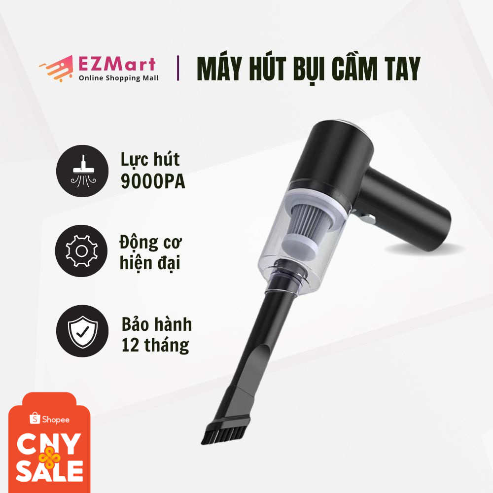 Máy hút bụi cầm tay - Máy hút bụi không dây lực hút siêu mạnh sử dụng pin sạc, hút bụi ô tô, bụi máy tính tiện lợi