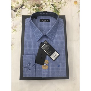 ÁO SƠ MI NAM DÀI TAY OWEN KẺ Ô VUÔNG NAVY AR20613