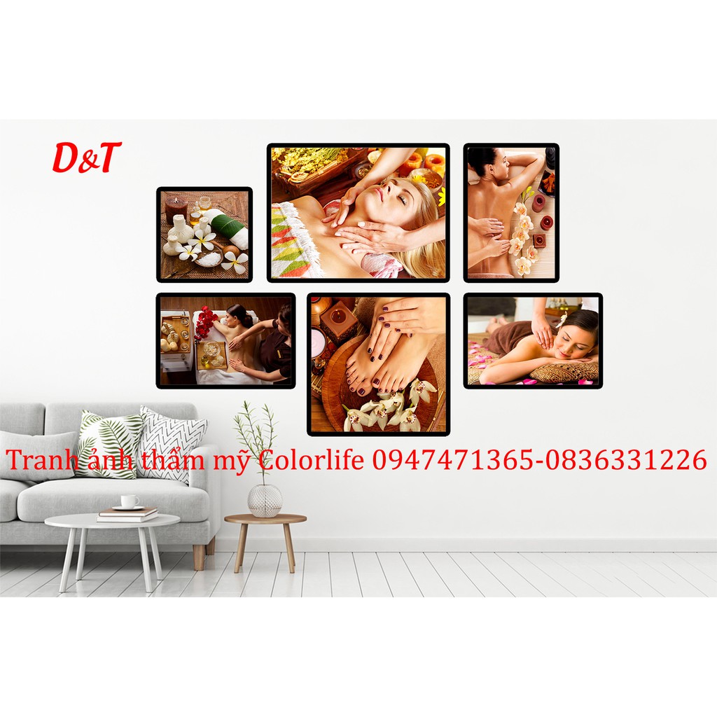 BỘ TRANH DECOR SPA TRANH DÁN TƯỜNG SPA SIÊU ĐẸP GIÁ XƯỞNG B64 COLORLIFE