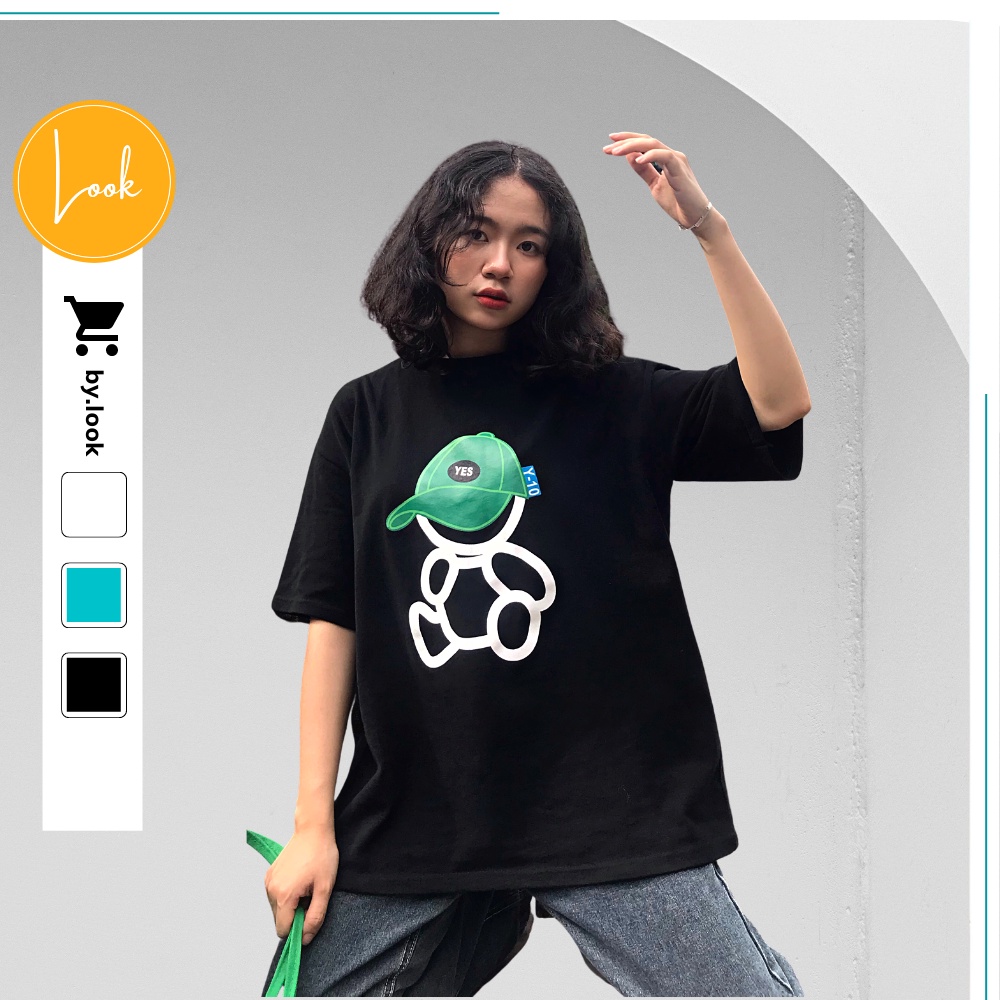 Áo thun unisex LM Bear phông tay lỡ nữ form rộng Freesize | BigBuy360 - bigbuy360.vn