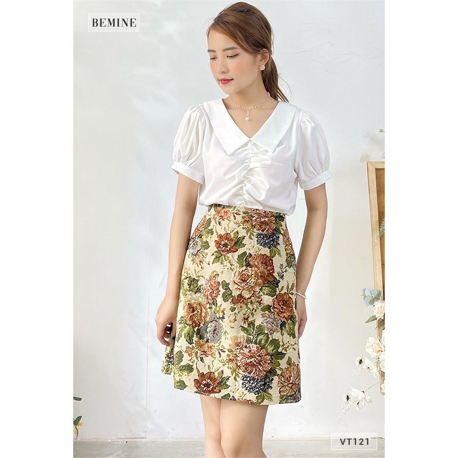 Chân váy chữ A họa tiết hoa thời trang VT121NAU | BigBuy360 - bigbuy360.vn