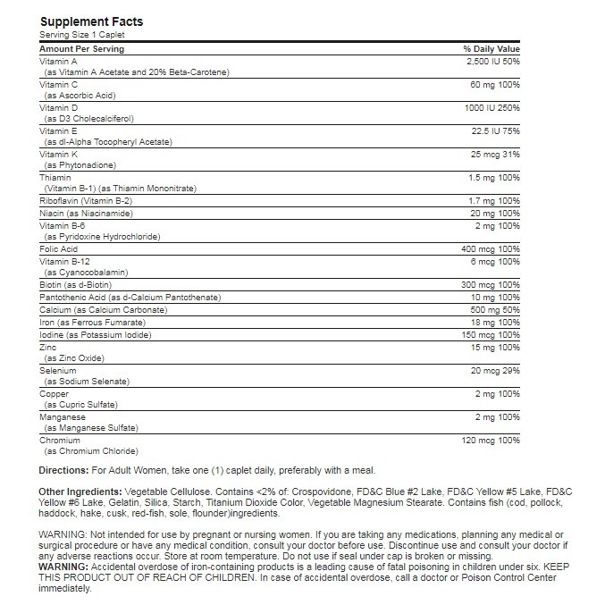 [CHÍNH HÃNG] Vitamin tổng hợp cho phụ nữ 1 viên/ngày Women’s One Daily Puritan’s Pride 100 viên | BigBuy360 - bigbuy360.vn