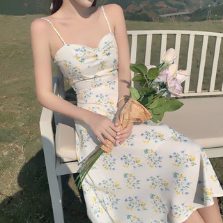 Váy Đầm Maxi Trắng Hoa Nhí Có Sẵn