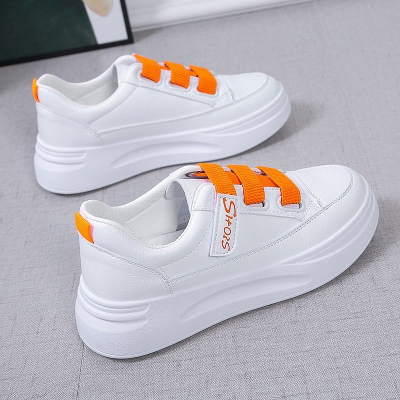 Giày Thể Thao Nữ, Sneakers ( SH03S), Chất Liệu Da PU Mềm Mịn , Độn Đế, Có 3 Màu Xanh, Vàng, Xám,Nhỏ Gọn, Xinh Xắn