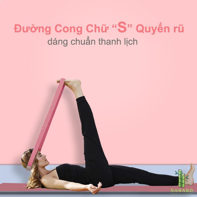 [TẶNG TÚI] Dây Tập Yoga Cotton Dài 1,8m - Nabako