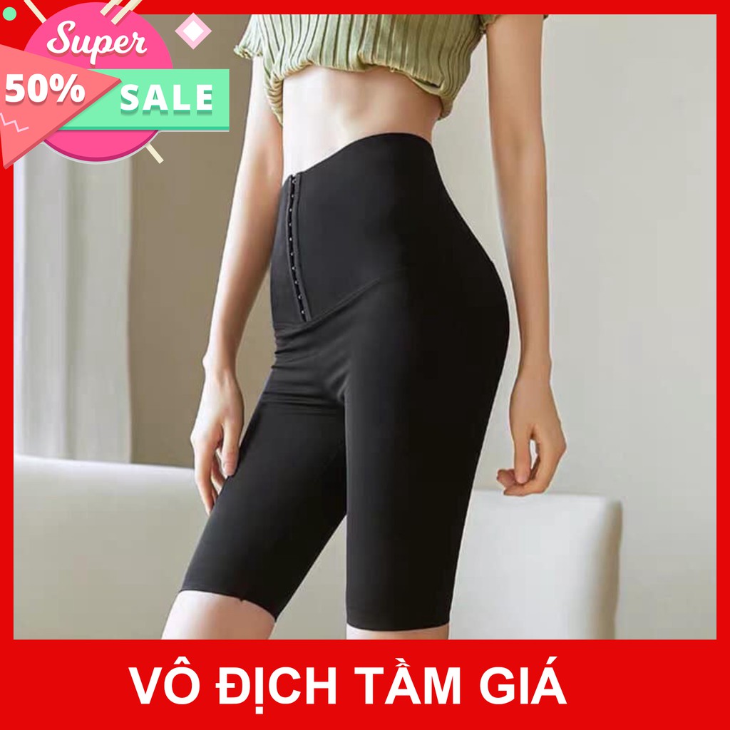 (Sỉ Tận Gốc) Quần Tập Lửng Gen Bụng Nâng Mông Cài Khóa Bụng