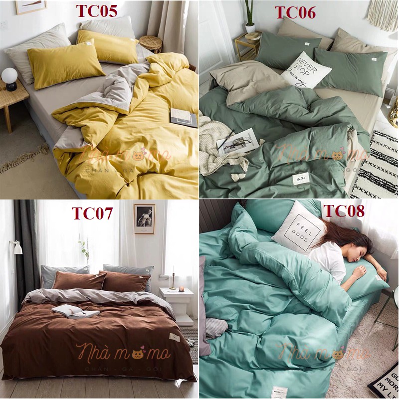 [VẢI SIÊU MÁT MỊN] BỘ CHĂN GA GỐI COTTON TICI SẮC MÀU HOT TREND (CHAT CHỌN MẪU) | BigBuy360 - bigbuy360.vn