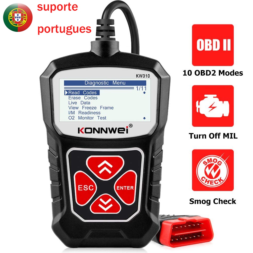KONNWEI KW310 OBD2 2 Scanner For Auto OBD Car Diagnostic Tool Russian PK Elm327