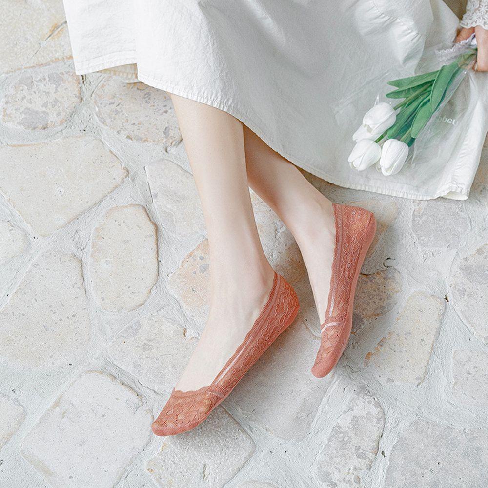 Vớ Ren Hoa Ngắn Chống Trượt Nhiều Màu Sắc Thời Trang Retro Nhật Bản Cho Nữ