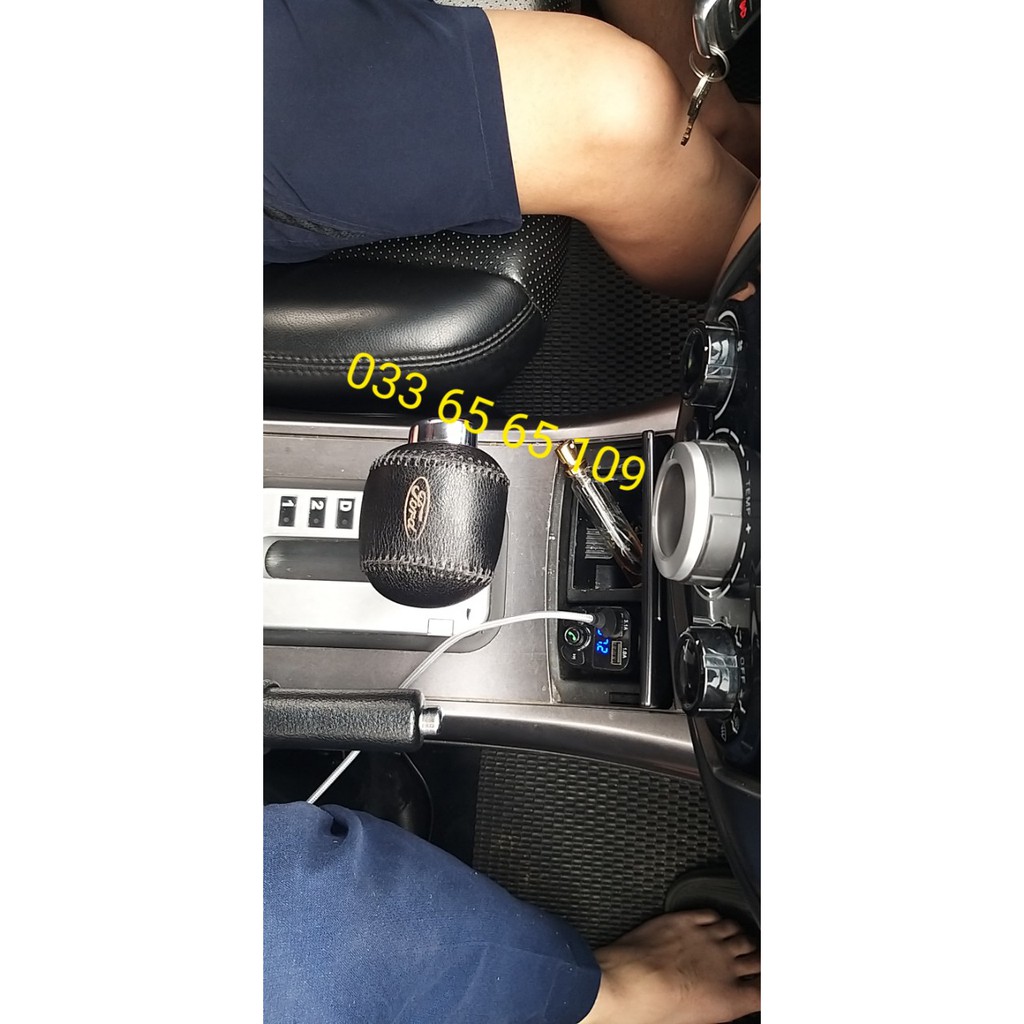 Bọc da bò cần số + phanh tay xe ford escape số tự động