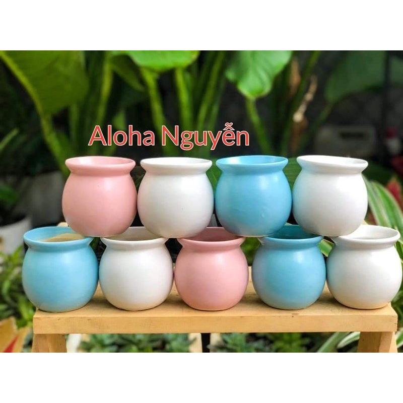 Chậu bát tràng mini đủ mẫu.bao bể khi giao.