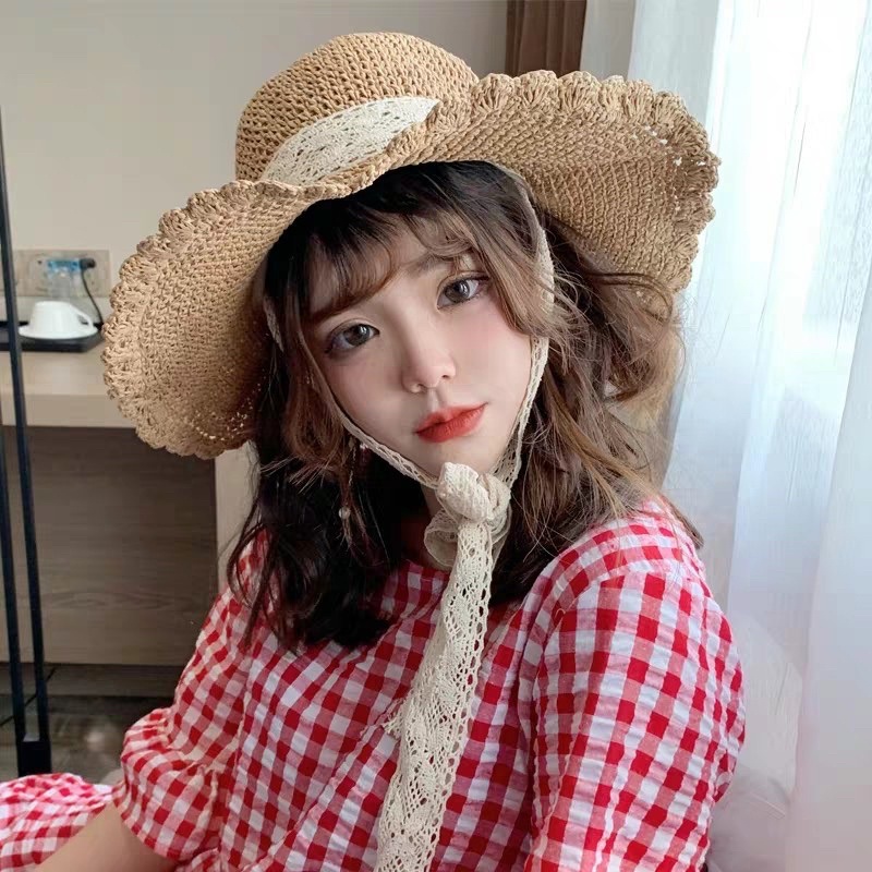 [Hàng Sắp Về] MŨ / NÓN CÓI ( ĐI BIỂN ) TIỂU THƯ MỀM THẮT NƠ VINTAGE Muzini MD04