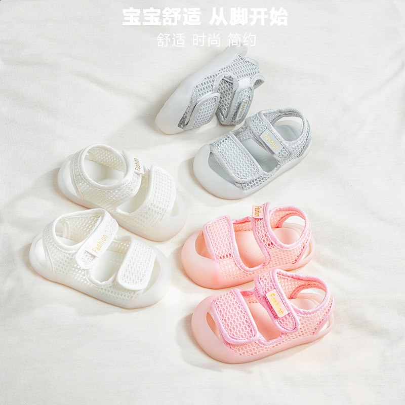 Sandal lưới tập đi cho bé trai bé gái có chống vấp bảo vệ chân bé mã mới 2203