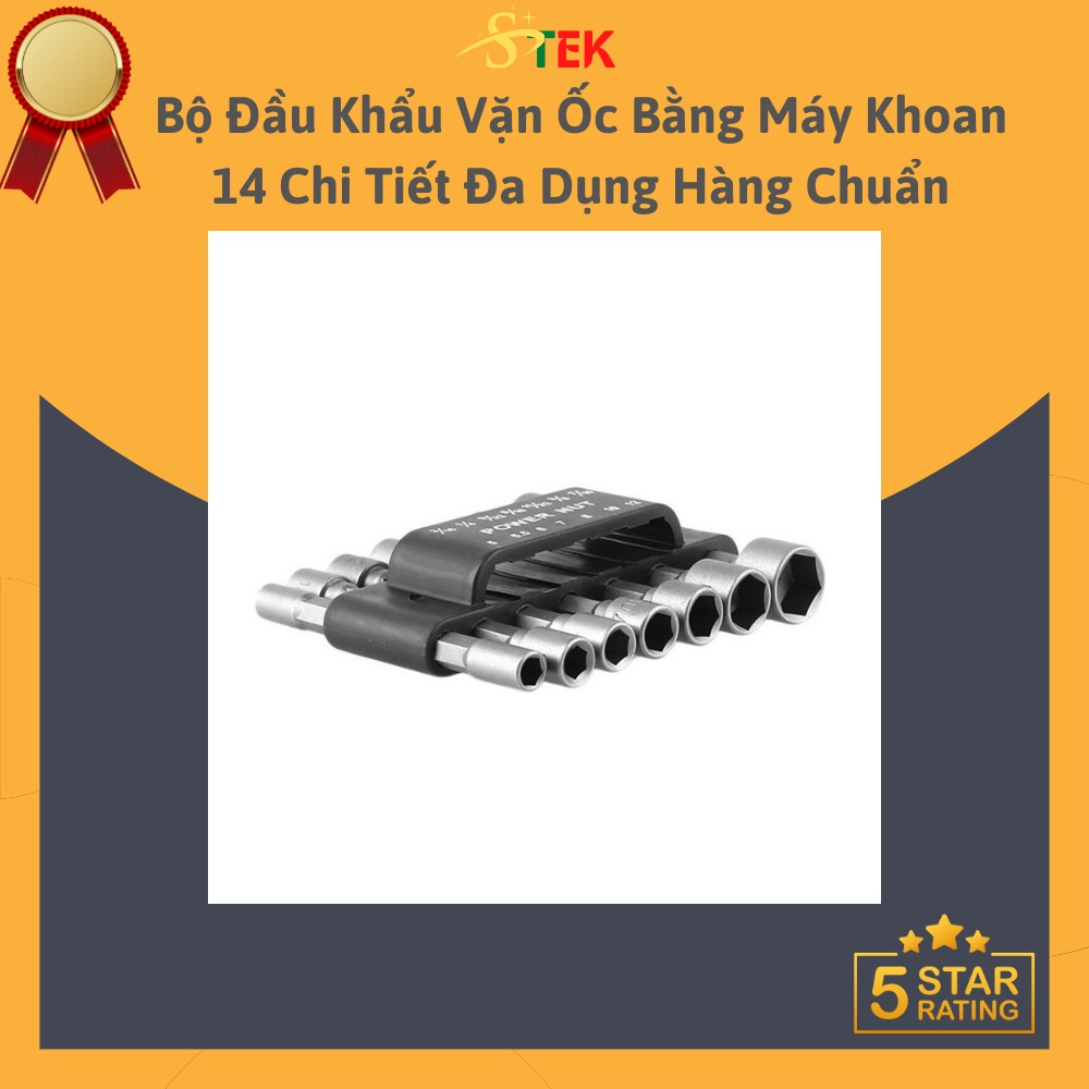 Bộ Đầu Khẩu Vặn Ốc Bằng Máy Khoan 14 Chi Tiết Đa Dụng Hàng Chuẩn Đầu Vặn Ốc Được Làm Từ Thép 40 Cr Chịu Mài Mòn