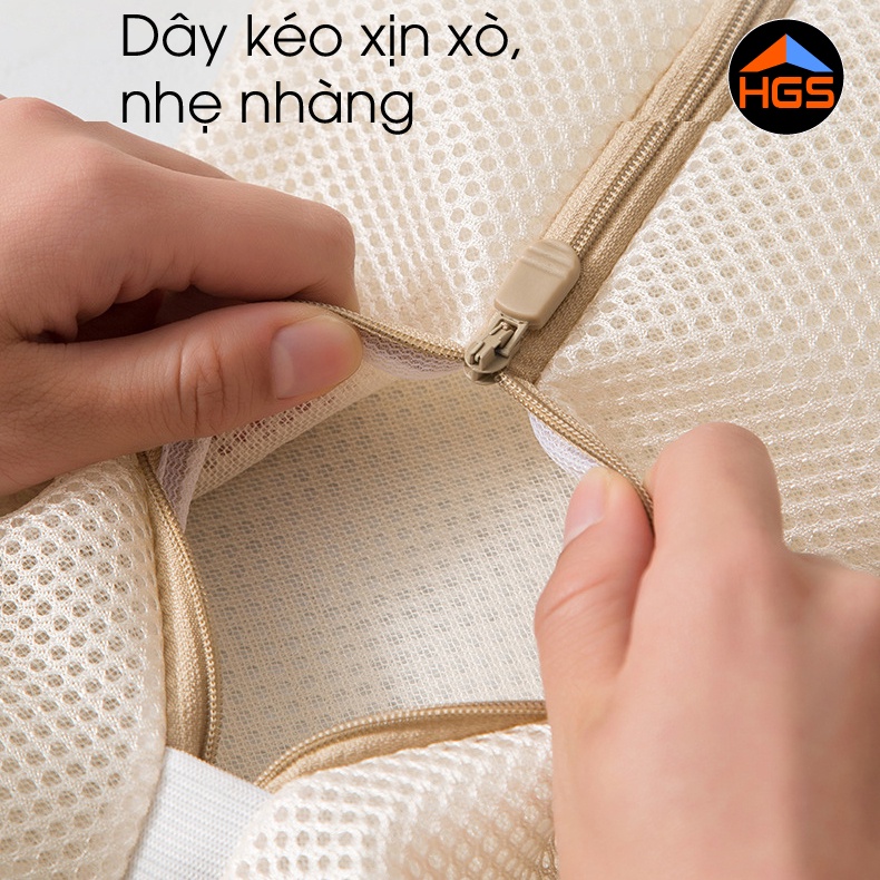 Túi giặt đồ máy giặt Hoàng Gia 3 lớp cao cấp có dây kéo chắc chắn mã GIATL