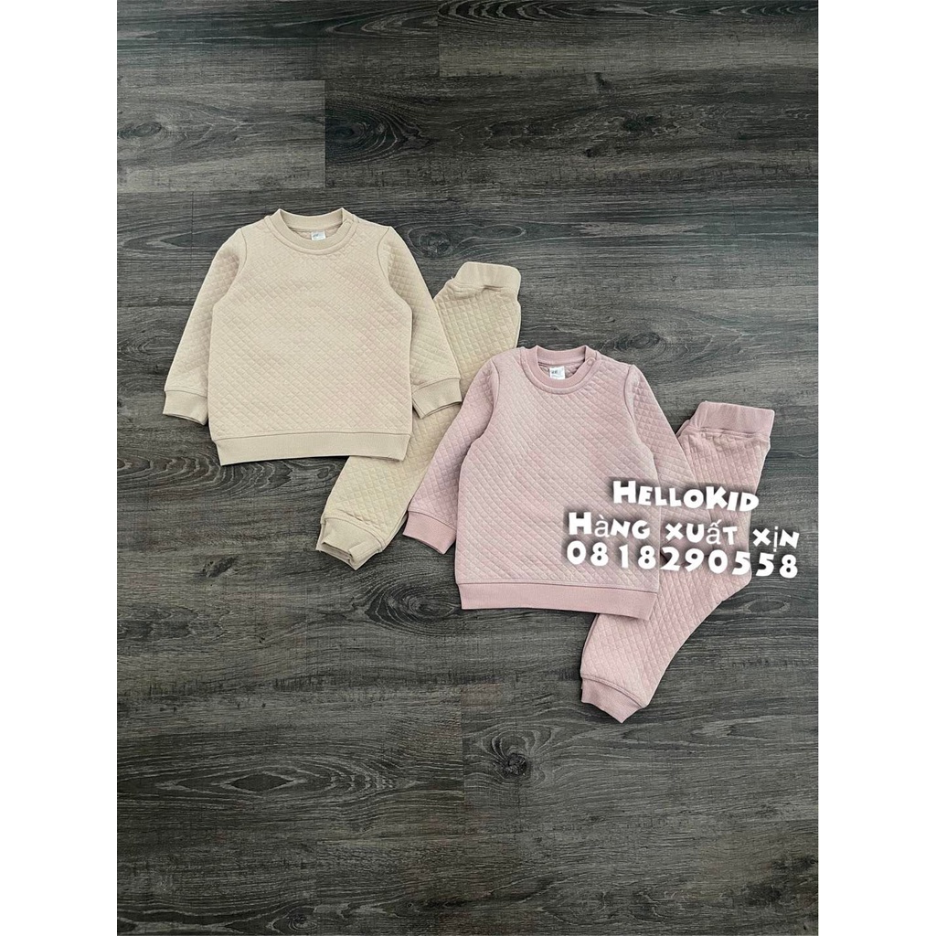 B424 - Bộ nỉ trần bông Hm cho bé