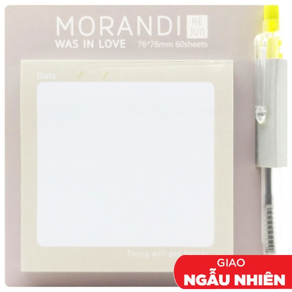 Giấy Note Kèm Bút 76 x 76 mm - Ke Jun 12-050 (Mẫu Màu Giao Ngẫu Nhiên)