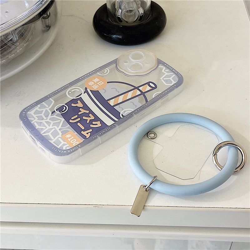 Ốp lưng iphone Ốp Điện Thoại Silicon Gắn Dây Đeo Thời Trang Cho iPhone12 14pro XR 78p/X/XR/ Promax/Mini Dinuo case