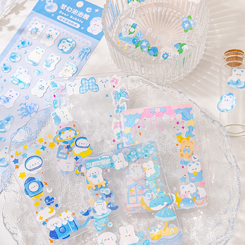 1 Tấm Sticker Dán Hình Động Vật Hoạt Hình Dễ Thương