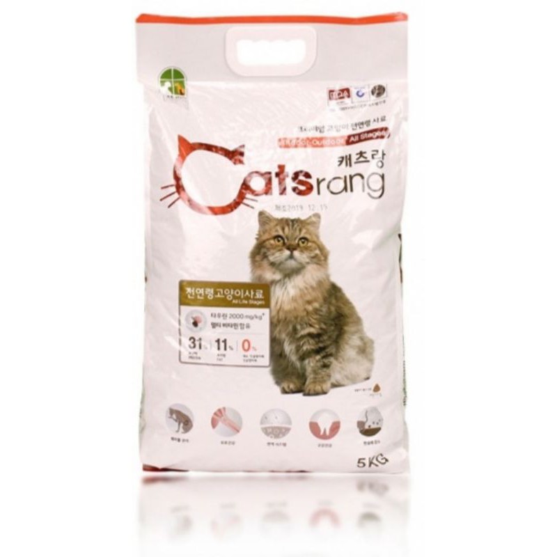 Thức ăn hạt Catsrang cho mèo mọi lứa tuổi túi 5kg