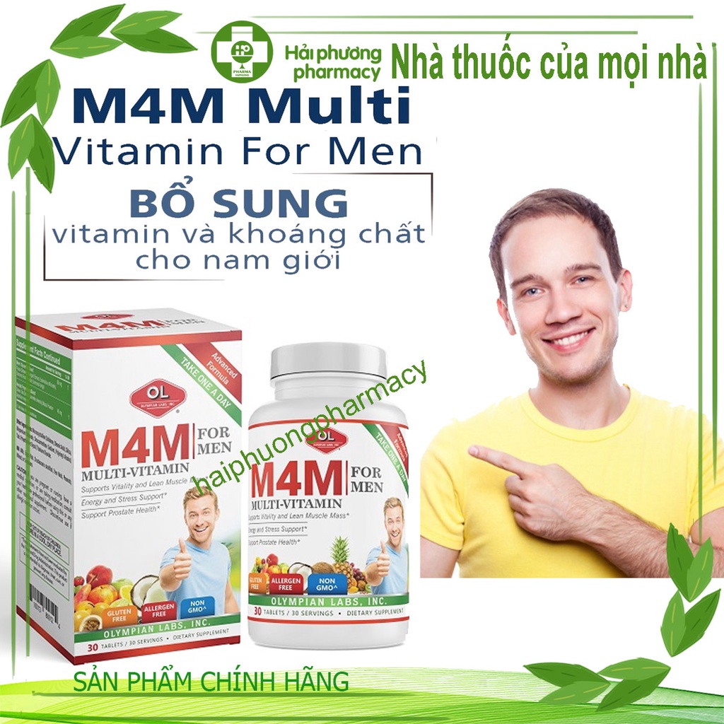 Viên Uống Bổ Sung Vitamin Cho Nam Giới Olympian Labs M4M Multi-Vitamin For Men 30 Viên