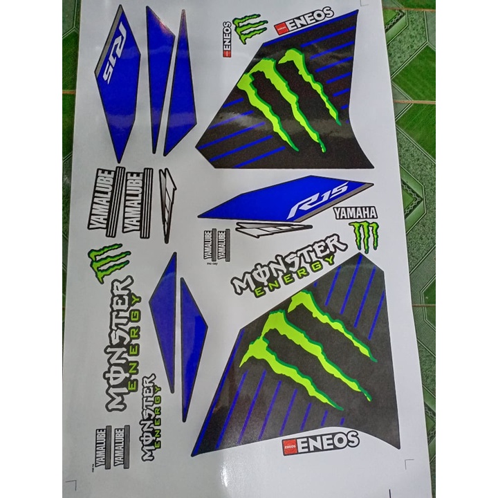 Tem rời R15 V3 monter xanh đen