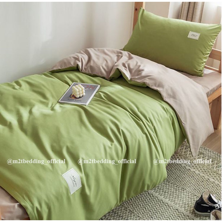 Bộ chăn ga gối Ký túc xá Cotton TC M2T Bedding, chăn ga gối thun lạnh Hàn Quốc dành cho giường tầng | BigBuy360 - bigbuy360.vn