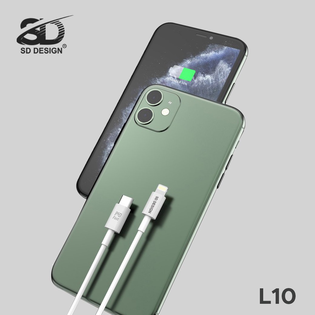Dây sạc nhanh IP20w SD Design sạc nhanh IP20w cho IP8 Plus đến 13 Pro max