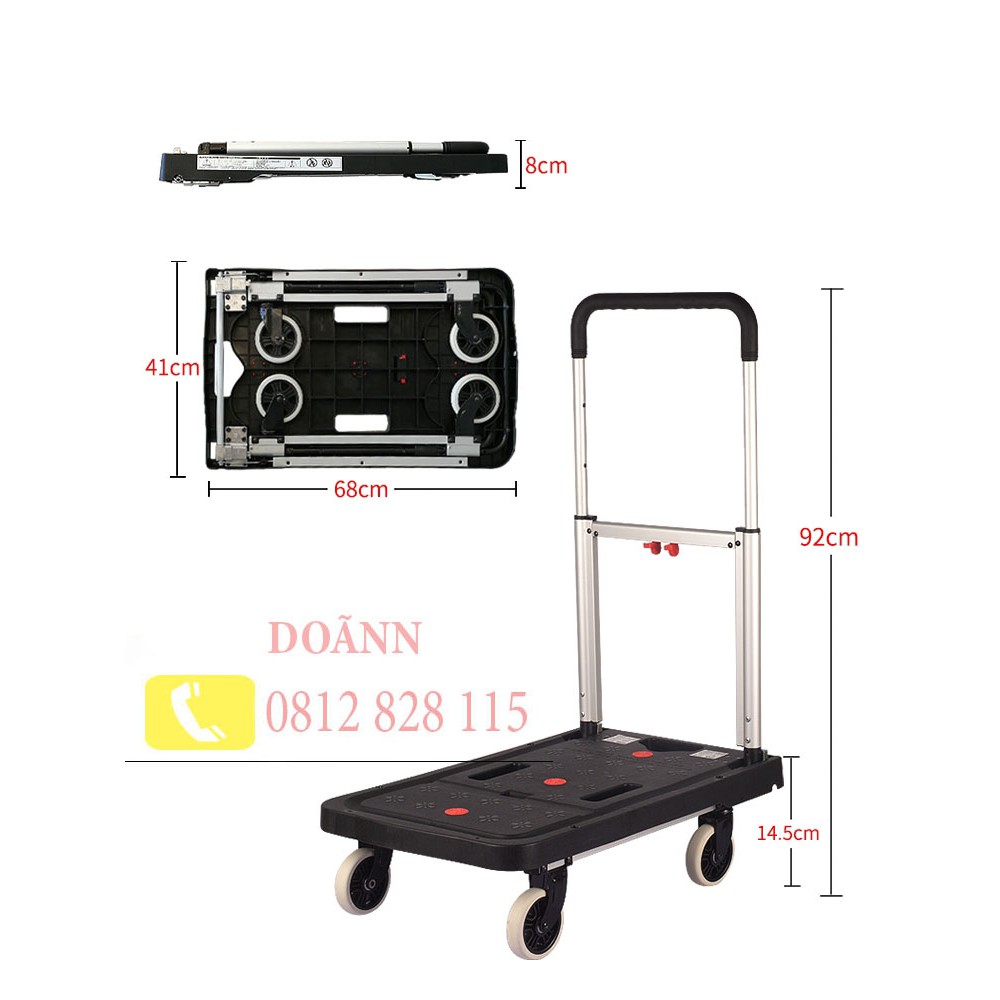 Xe Đẩy Hàng Gấp Gọn  4 Bánh