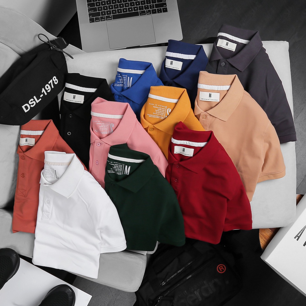 Áo Polo Trơn AvanDo Chất Thun Cotton CVC Mua 2 cái Được Tặng Kèm Hộp Mẫu Mới 2021