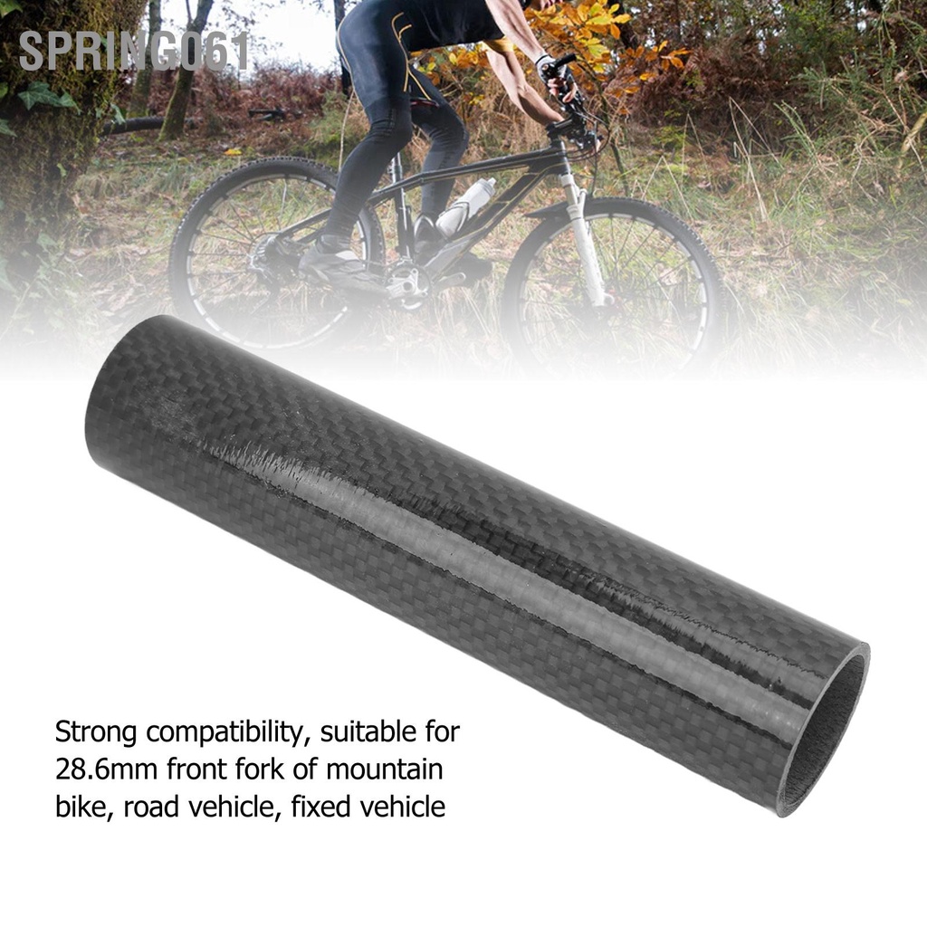 Spring061 15 cm 28 6 mm Máy rửa xe đạp phía trước bóng 3K sợi carbon Tai nghe bộ đệm cho đường