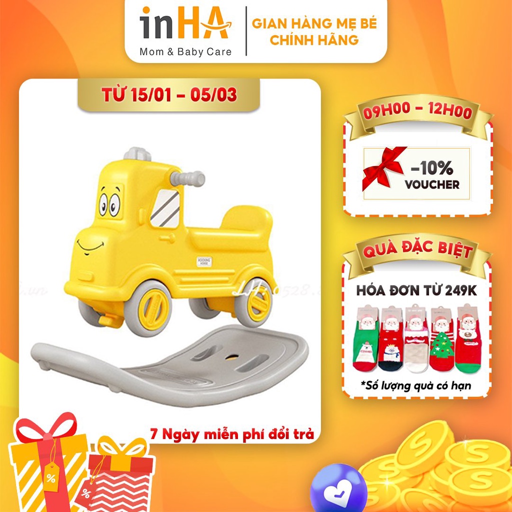 Xe bập bênh ô tô chòi chân Holla dành cho bé trên 36 tháng tuổi, chất liệu an toàn, kích thước 44 * 71 * 34(cm)