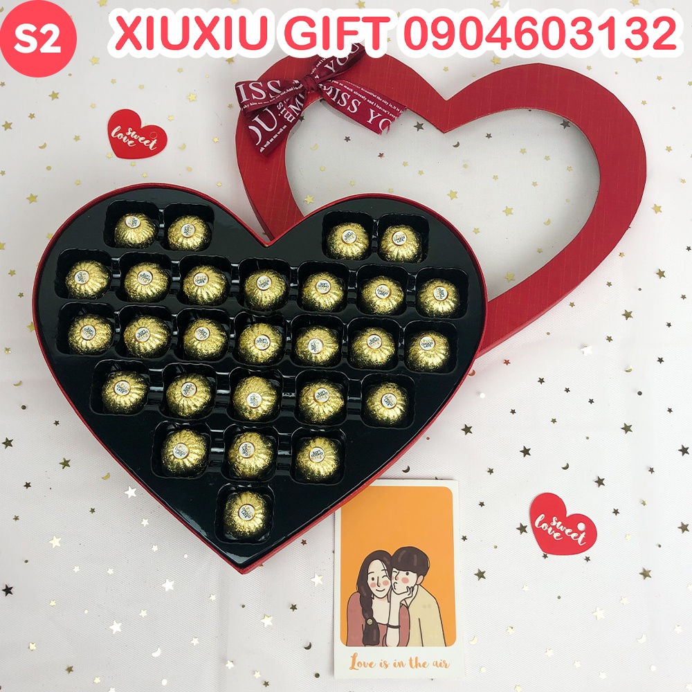 Quà Tặng Valentine Socola và Bó Hoa Nhũ Siêu Đẹp, Tặng Kèm Thiệp & Túi, Set Quà Tặng 8/3 Cho Bạn Gái, Nữ, NY