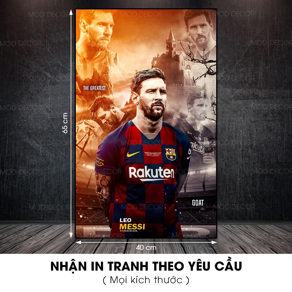 Tranh Messi, Tranh treo tường Messi, Thiên tài bóng đá của thế giới và câu chuyện của Fan CR7 về M10 | MOD