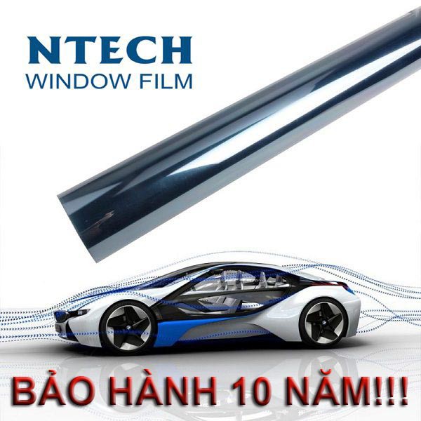 Phim cách nhiệt Ntech BLU65 nhập khẩu Hàn Quốc khổ 1m x 0,92m, dùng cho ô tô và nhà kính, bảo hành chính hãng 10 năm