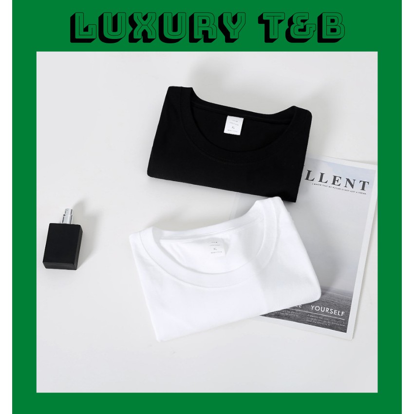 Áo Thun Trơn Trắng Đen Cao Cấp Cổ Tròn Đẹp Vải Thun Lạnh Dày Không Phai Màu Sùi Chỉ | BigBuy360 - bigbuy360.vn