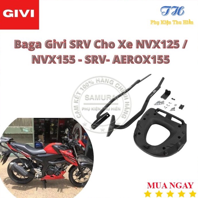 Baga Givi SRV Đặc Biệt Bao Gồm Đế Cho Xe NVX125 / NVX155 - SRV- AEROX155