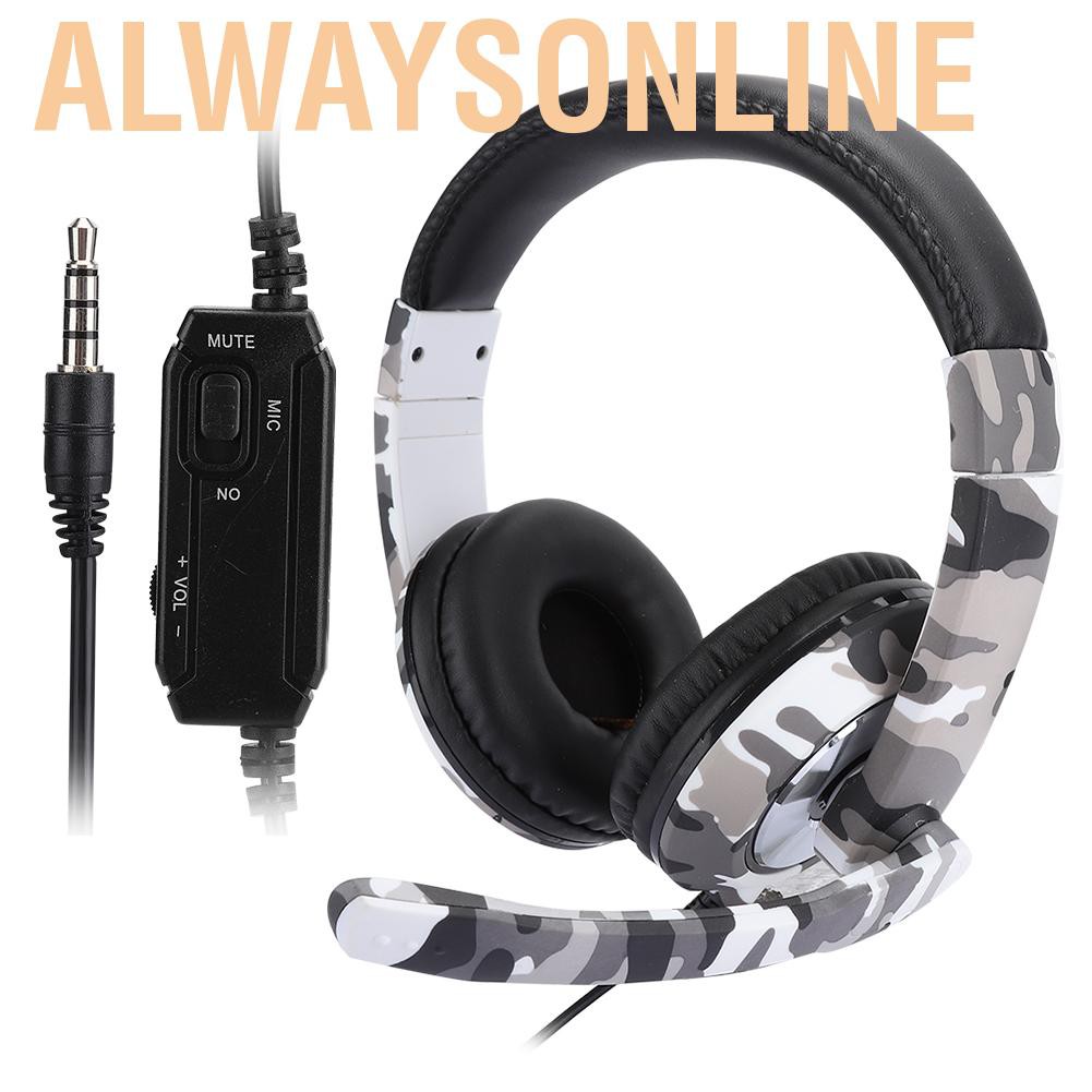 Tai Nghe Gaming Alwaysonline Có Dây Chuẩn 3.5mm Kèm Mic Cho Ps4 Xbox One Pc Điện Thoại Máy Tính