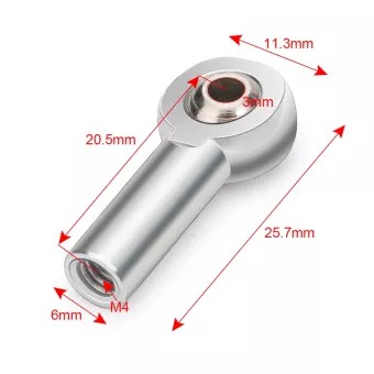 10Pcs M4 Metal Tie Push Link Rod End Joint Ball Head Holderfor 1/10 RC Truck Buggy Crawler Car